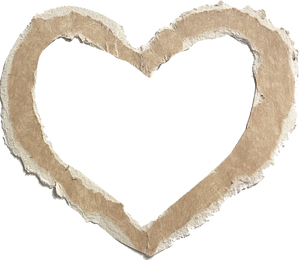 Heart-Shaped Ripped Paper Style Frame